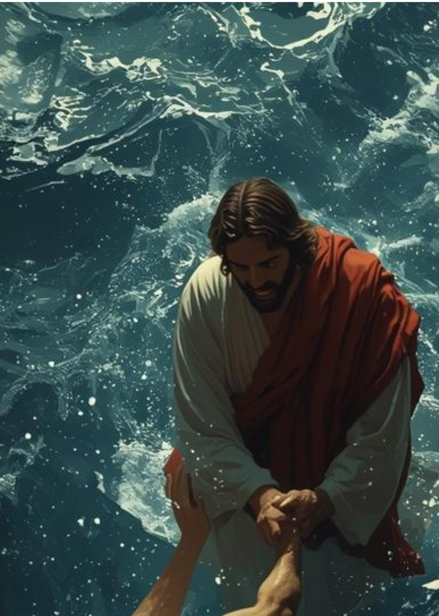 pedro camino sobre el agua